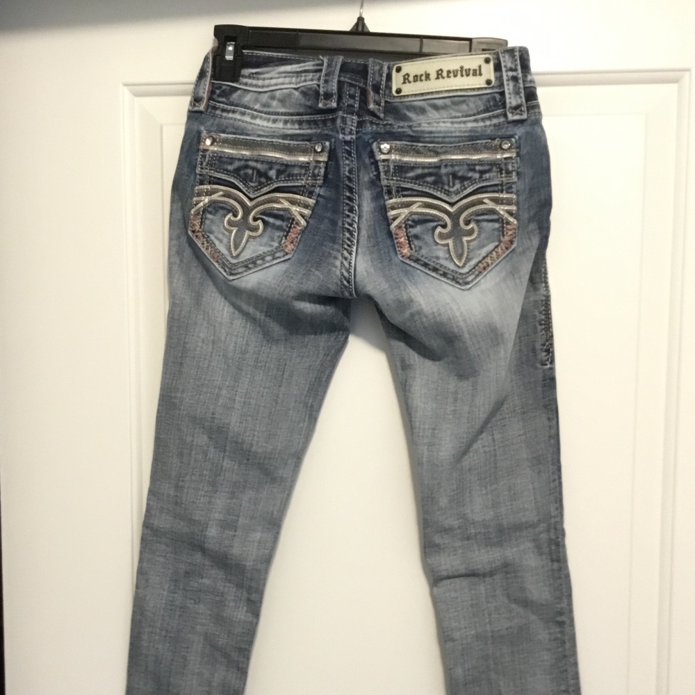Rock Revival Skinny Jeans Size 25 - Picture 2 of 6